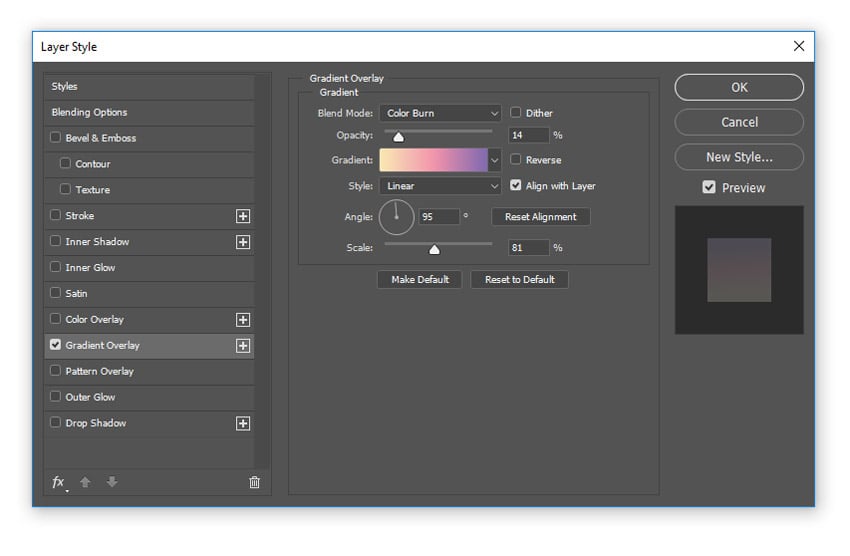 Add a pastel gradient overlay