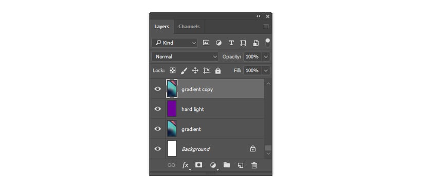 Duplicate the gradient layer