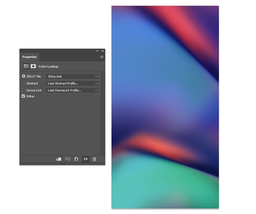 Add a color lookup adjustment layer