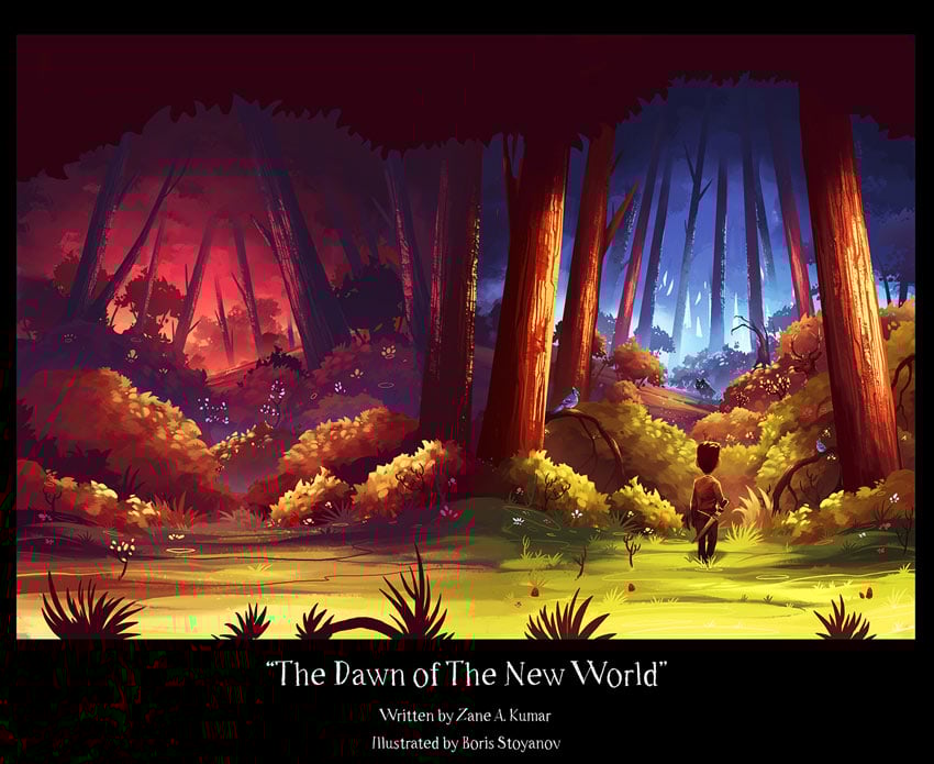 The Dawn of The New World Childrens Book illustrations by Boris Stoyanov