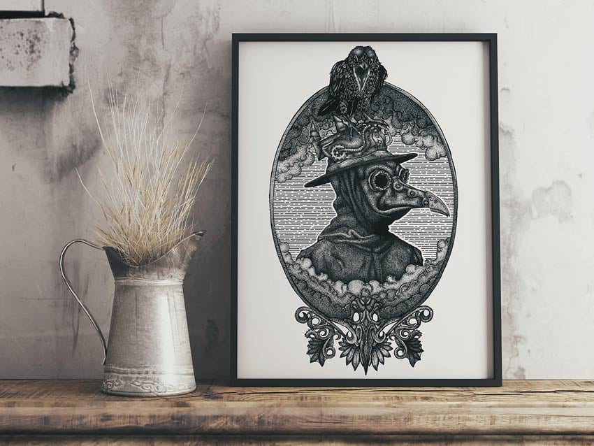 Spreading the Disease Dotwork Illustration