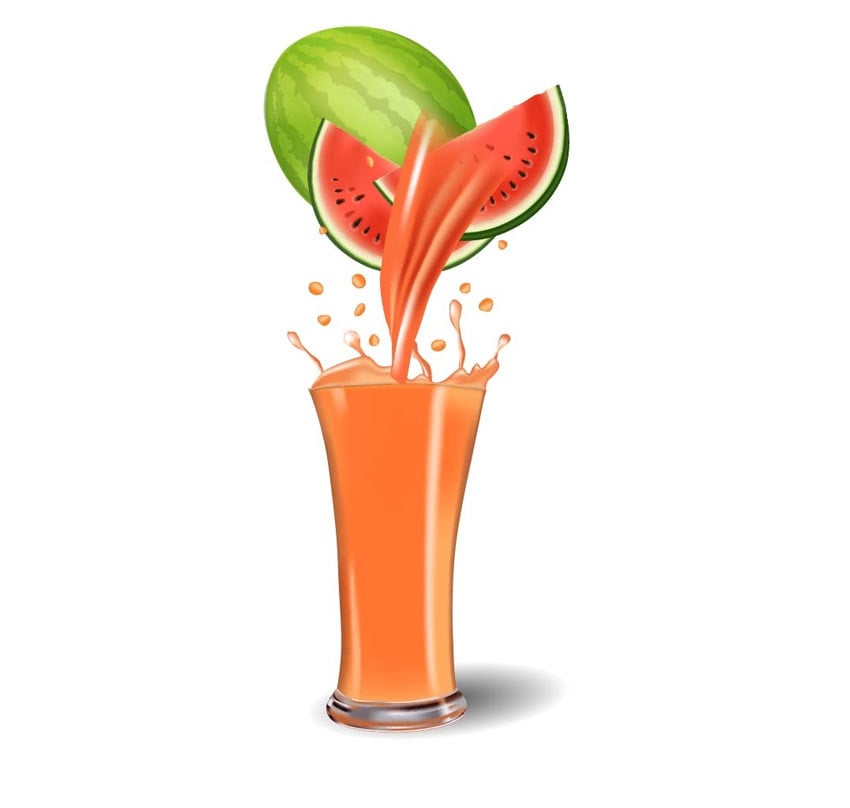 How to Draw a Watermelon and a Glass of Juice in Adobe Illustrator