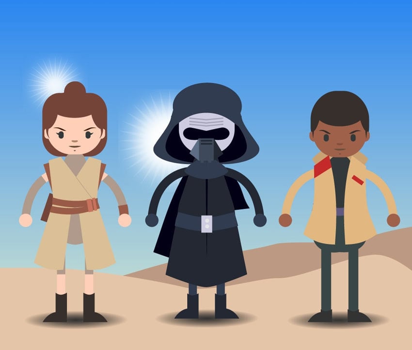 How to Create Three Star Wars Characters in Adobe Illustrator