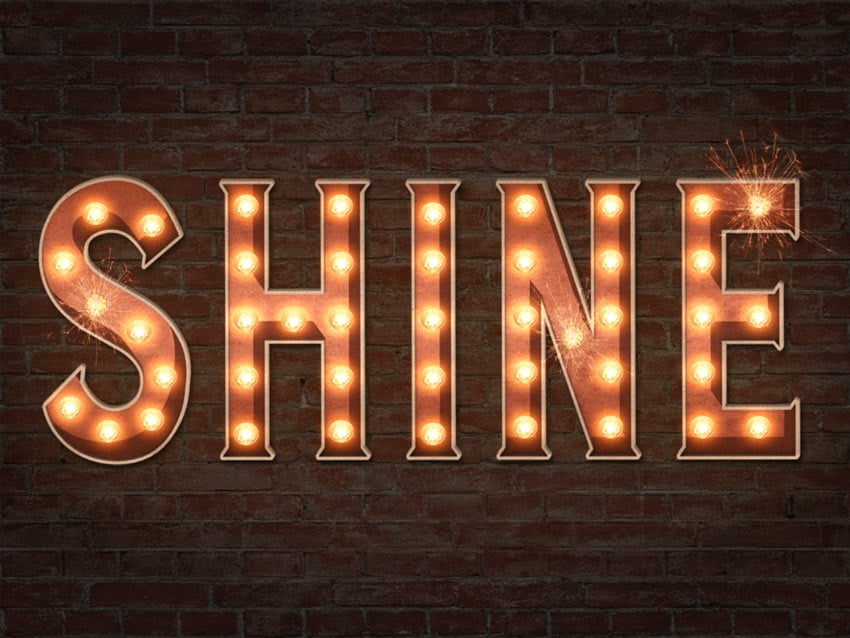 How to Create a 3D Marquee Bulb Sign Text Effect in Adobe Photoshop