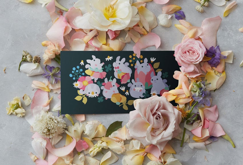 Spring Chinchilla Illustration