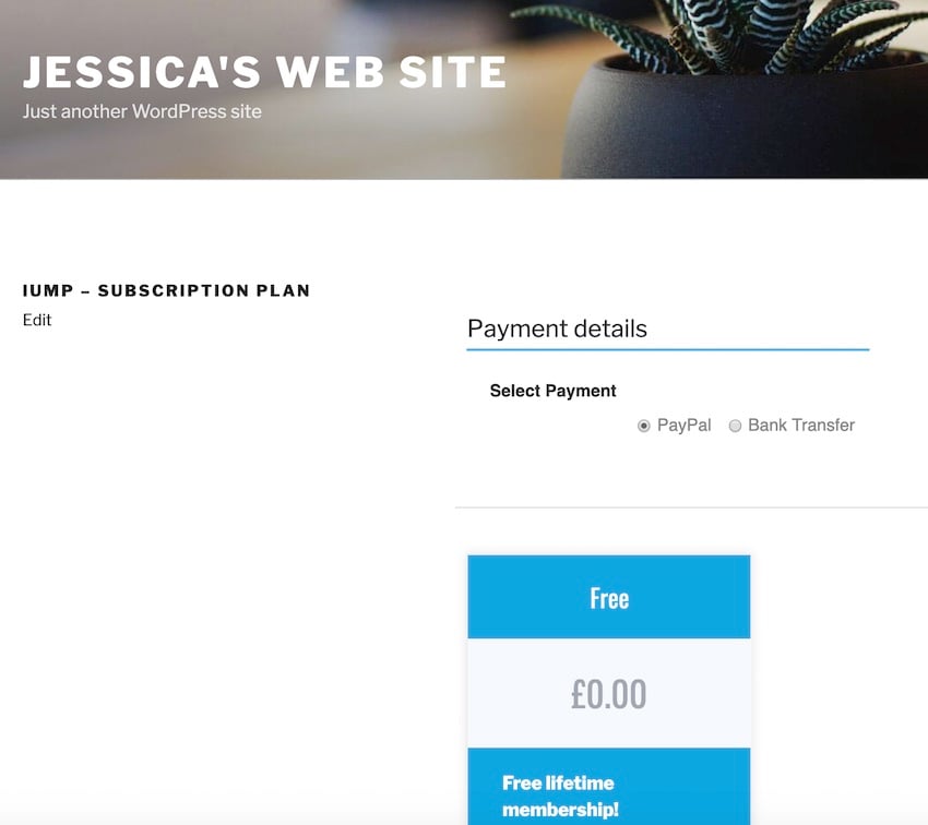 Once youve added PayPal support itll be displayed on your Subscription Plan page