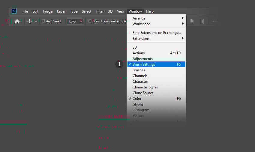 Select brush settings