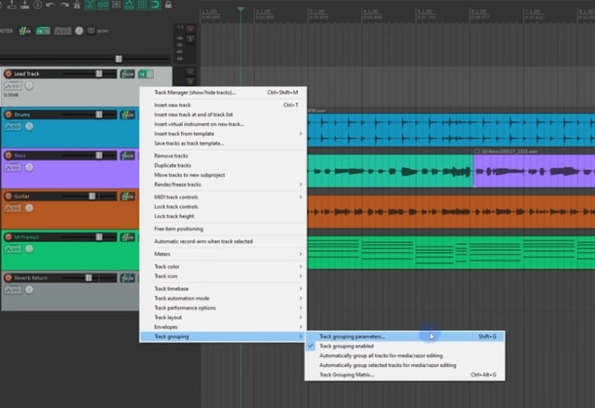 track grouping preferences