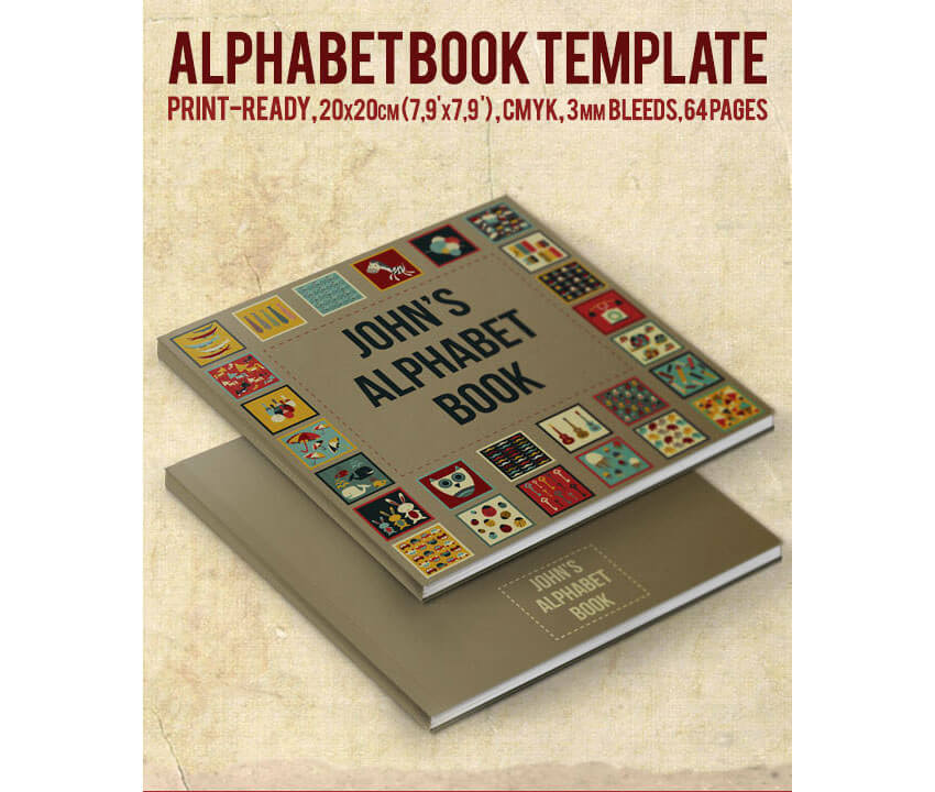 Alphabet Book Template by crew55design - Book Layout Template