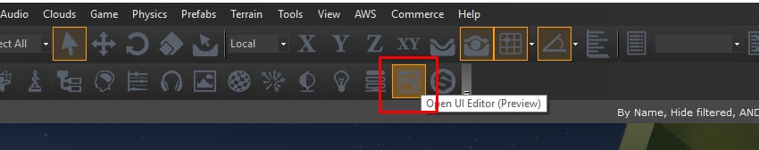 UI Editor Menu Option 2