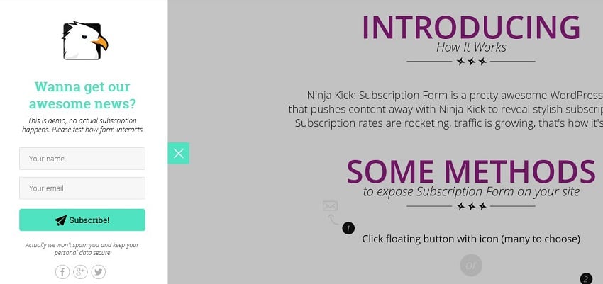 Ninja Kick list building plugin