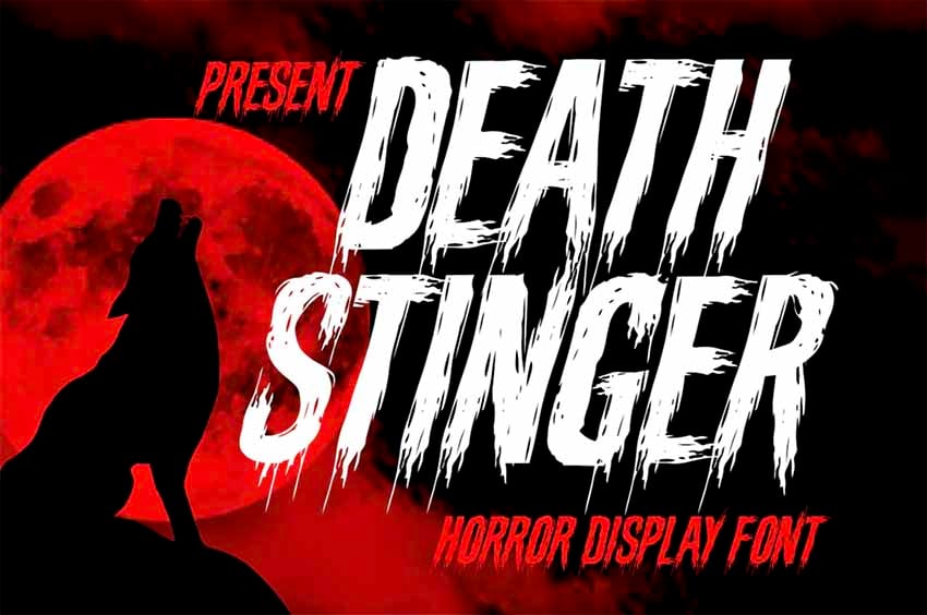 Death Stinger Horror Movie Fonts
