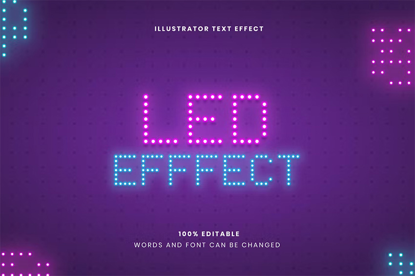 LED text effect