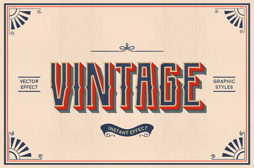 vintage text effect