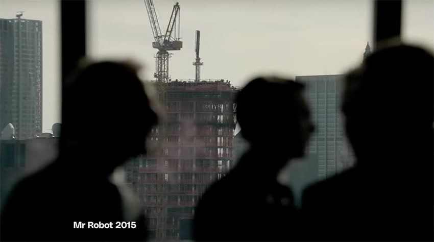 creative shot composition in Mr Robot