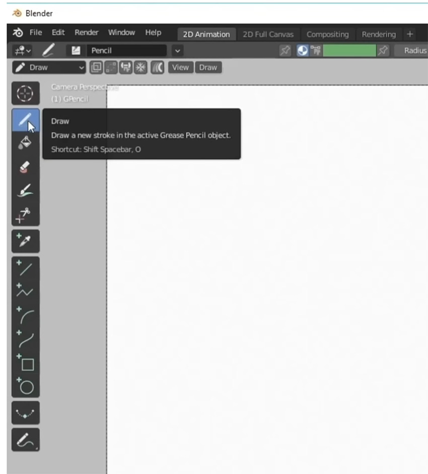 drawing tools in blender
