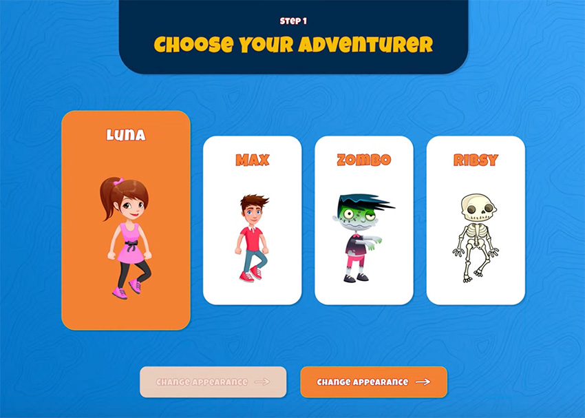 character selection screen