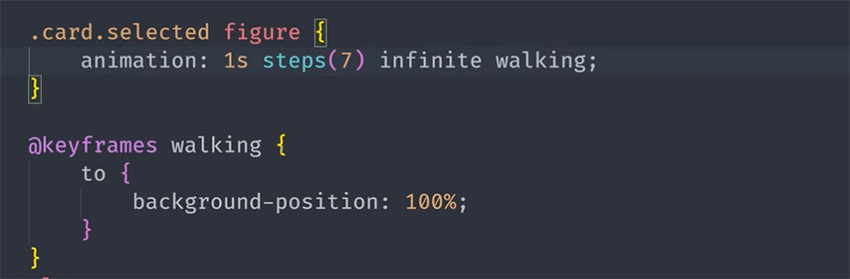 animation for walking