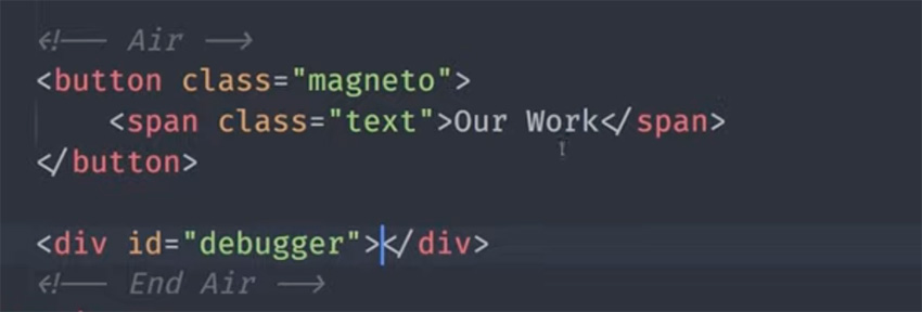 html for magnetic button