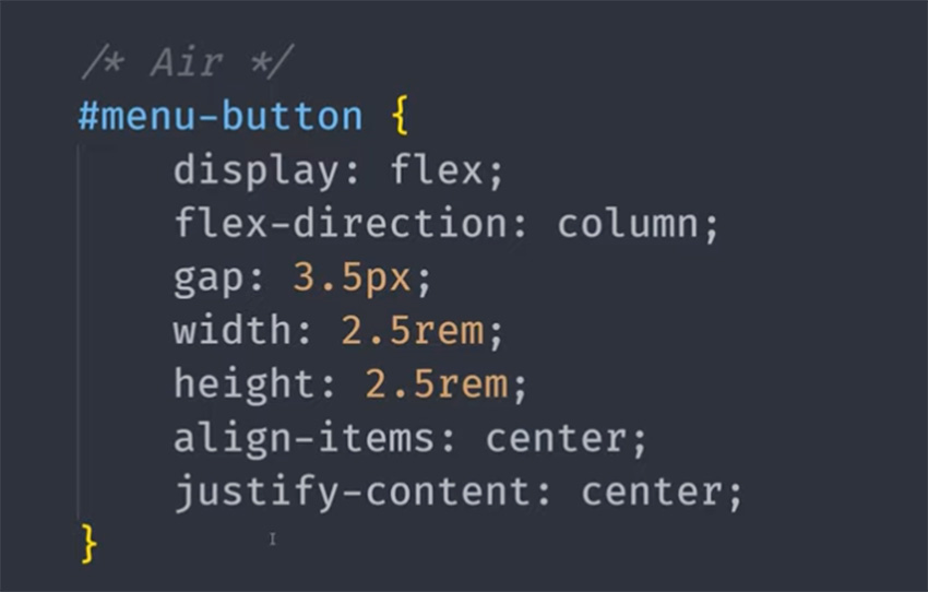 hamburger menu css