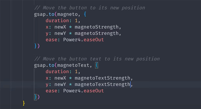 animation for moving mouse