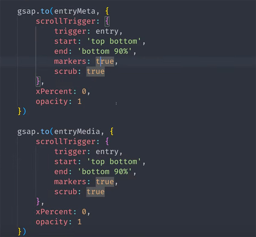 scroll animation code