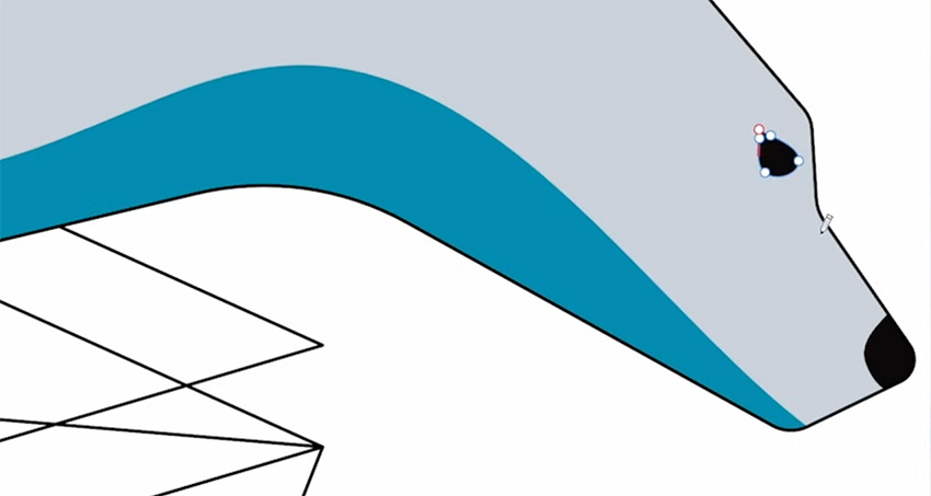 draw the eye and nose