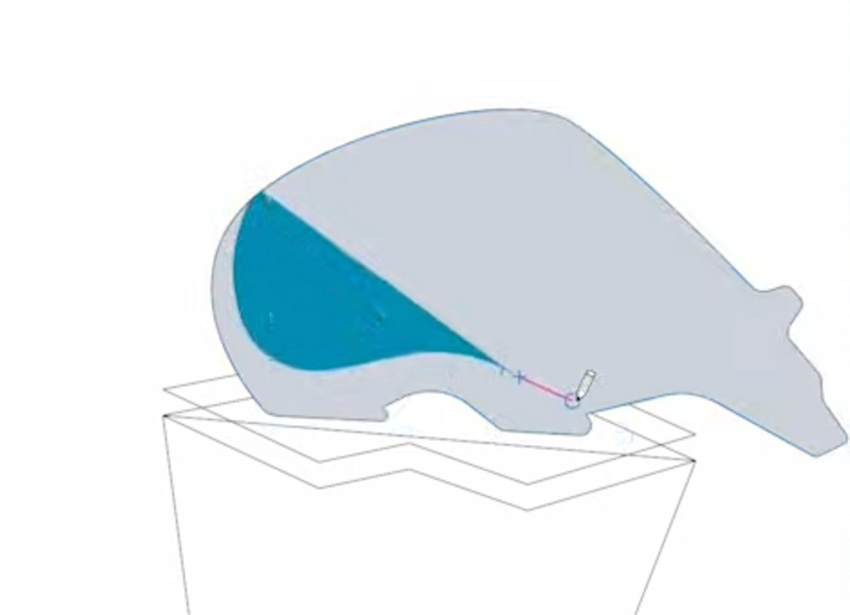 start drawing the shadow