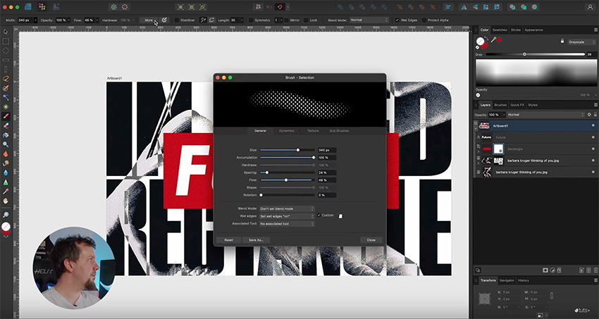 raster brush settings
