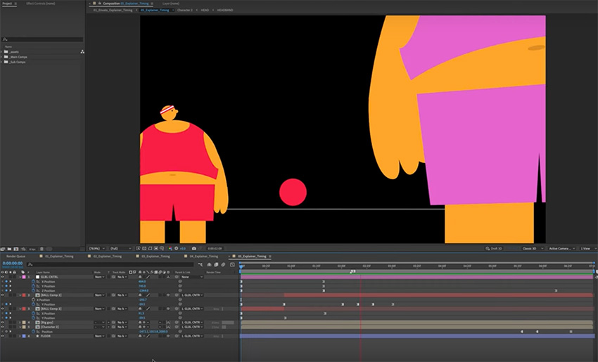changing the timing in after effects