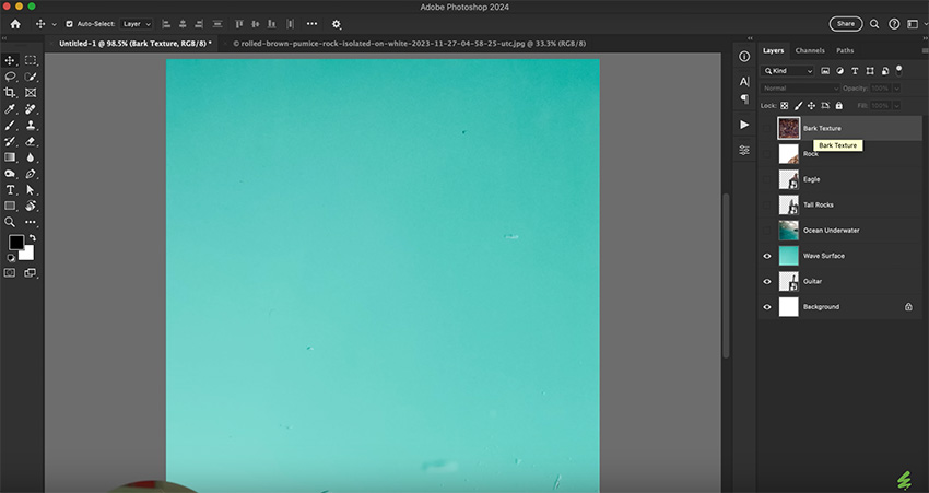 layers created in Photoshop