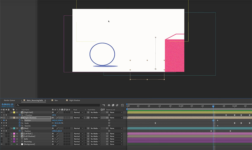 new shadow for right ball