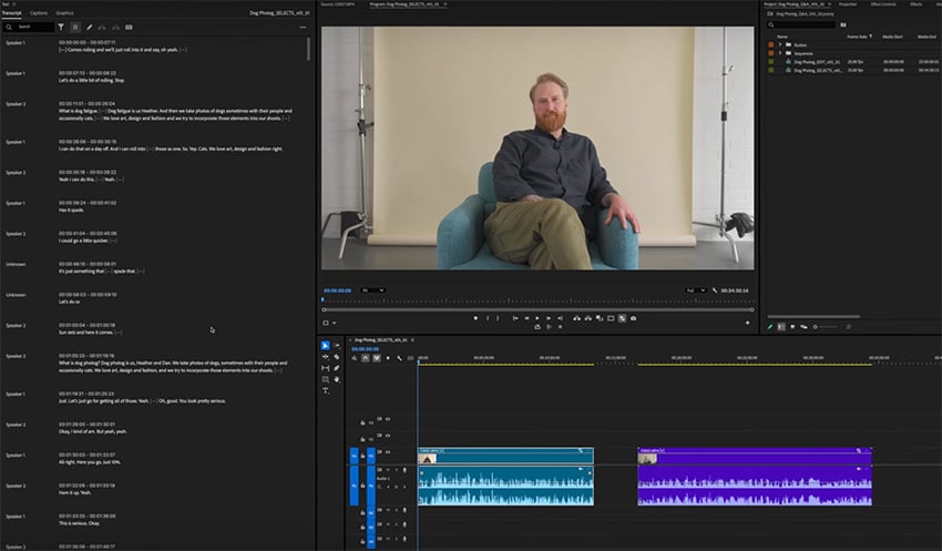 text-based editing in premiere pro