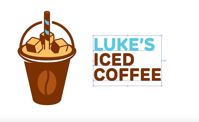 add text to the logo