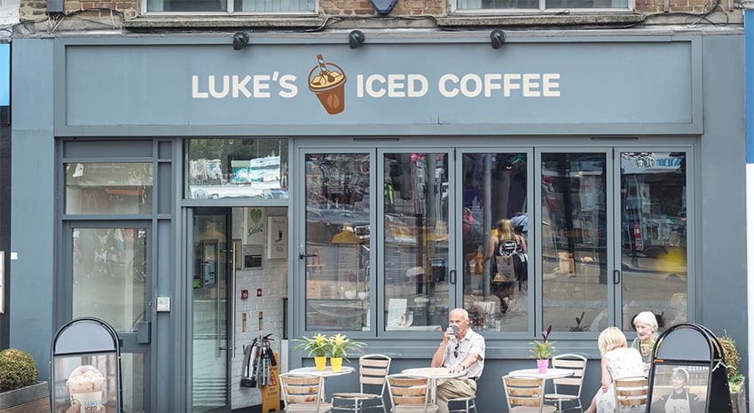 logo on a storefront