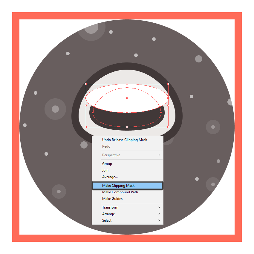 creating the reflection for eves display using a clipping mask
