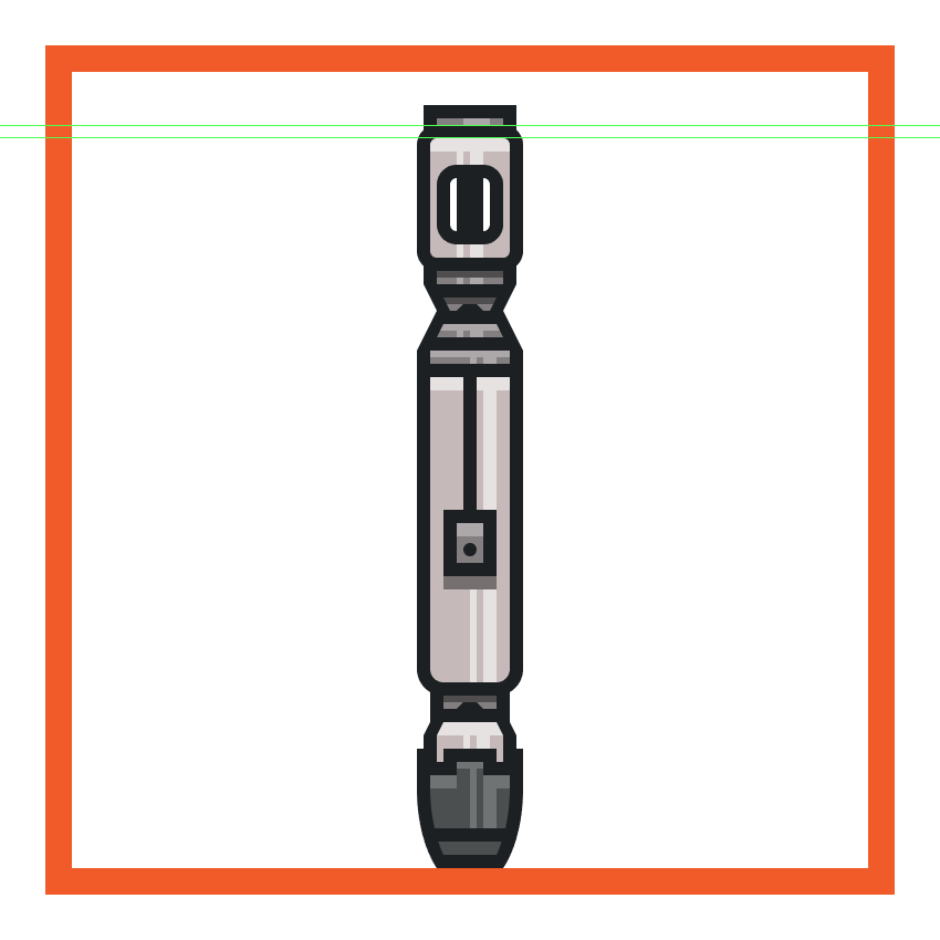 adding the small segment holding the sonic screwdrivers lens