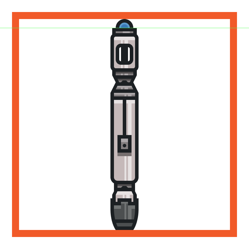 creating and positioning the lens onto the sonic screwdriver