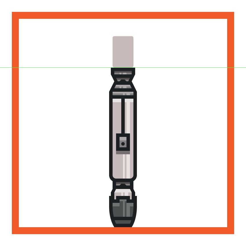 creating and positioning the main shape for the sonic screwdrivers head