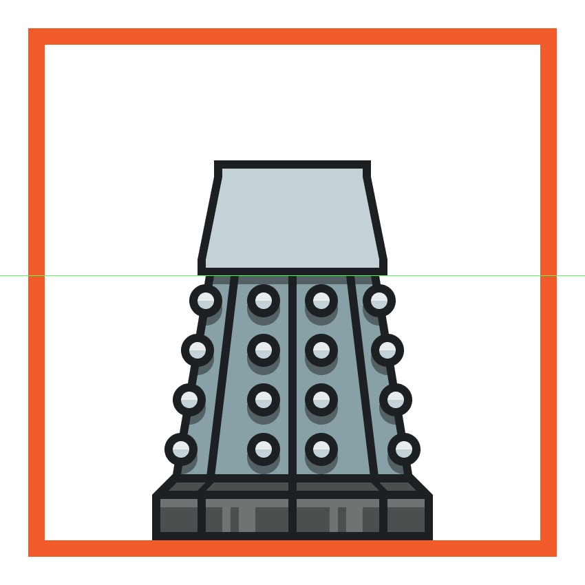 creating and positioning the main shapes for the daleks upper body