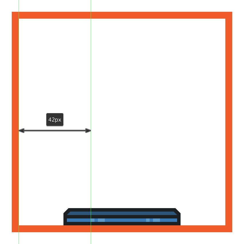 creating and positioning the second set of highlights onto the time machines bottom section