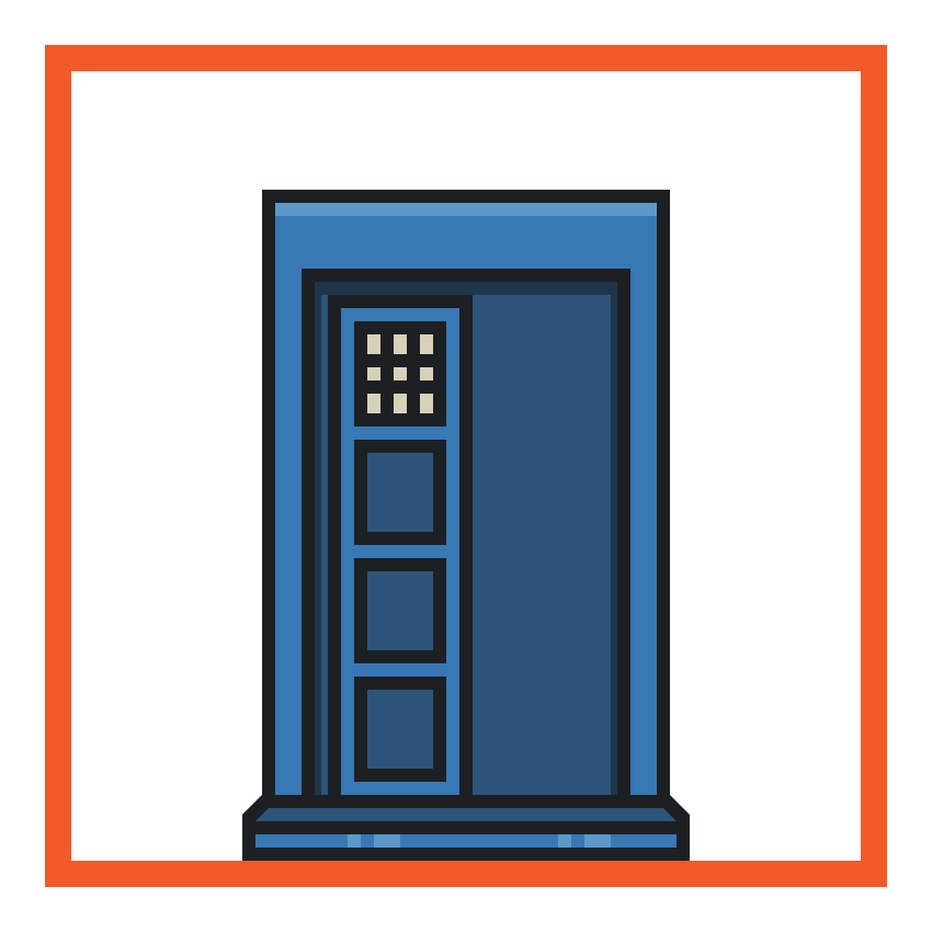 turning the time machines left door top panel into a window