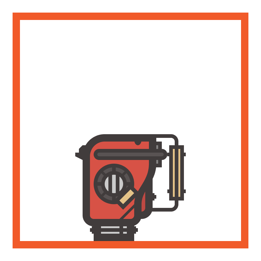 adding the little bolts to the chainsaws top handle