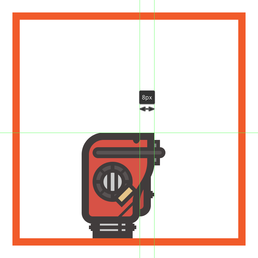 adding the little insertion to the chainsaws body