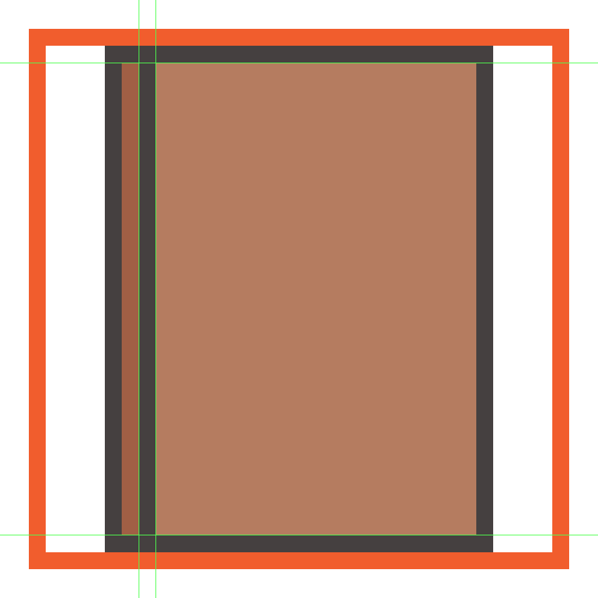 adding the vertical outline to the books left section