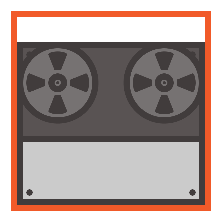 creating and positioning the second reel wheel onto the tape recorders right side