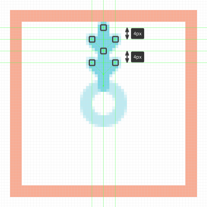 adding the second upper segment to the fourth snowflake
