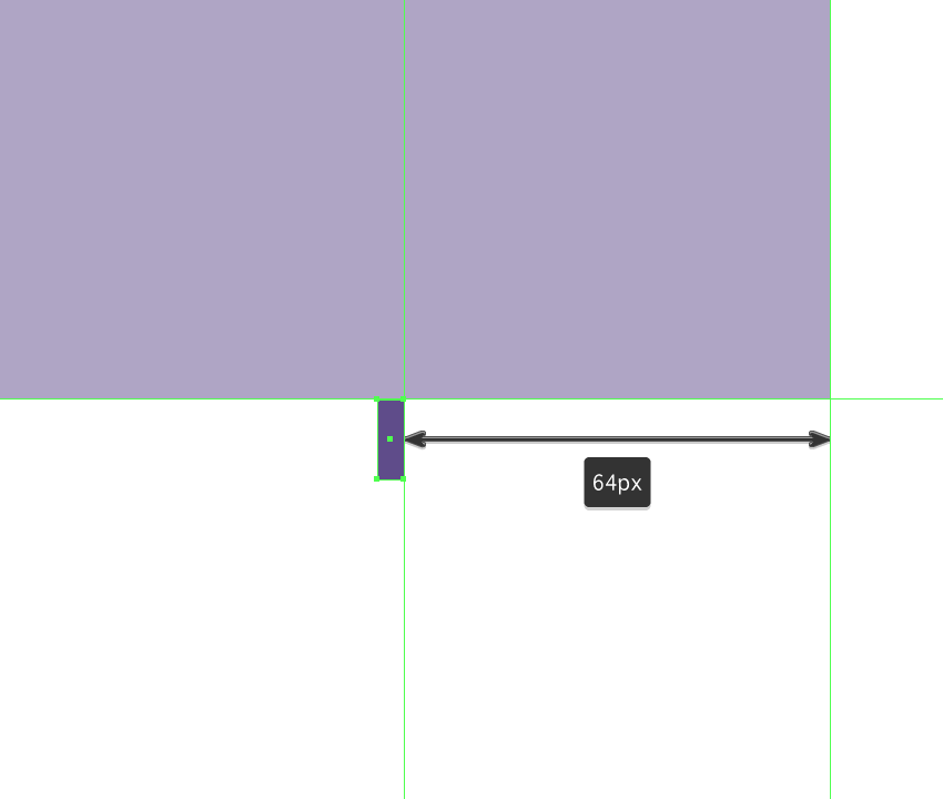 creating the smaller section of the first paint drip