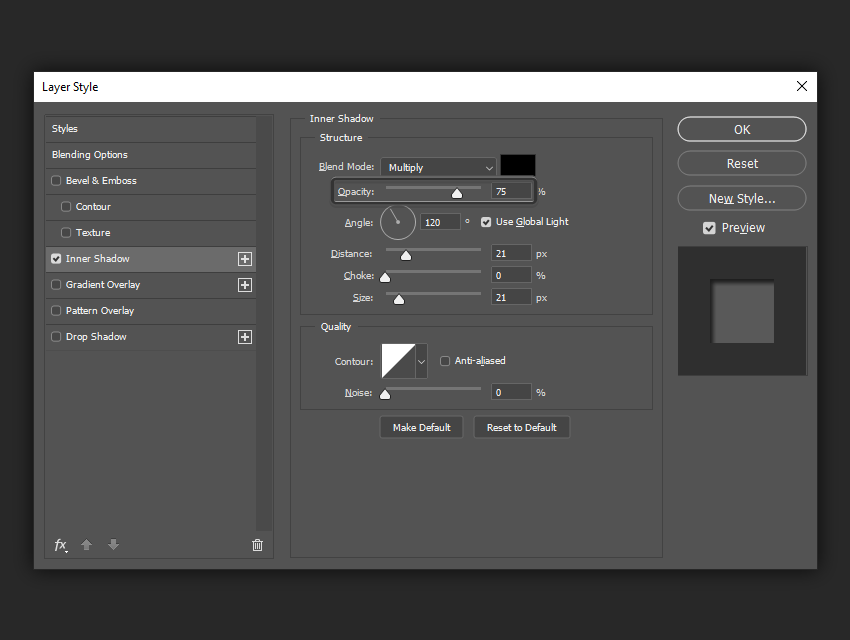 opacity level example