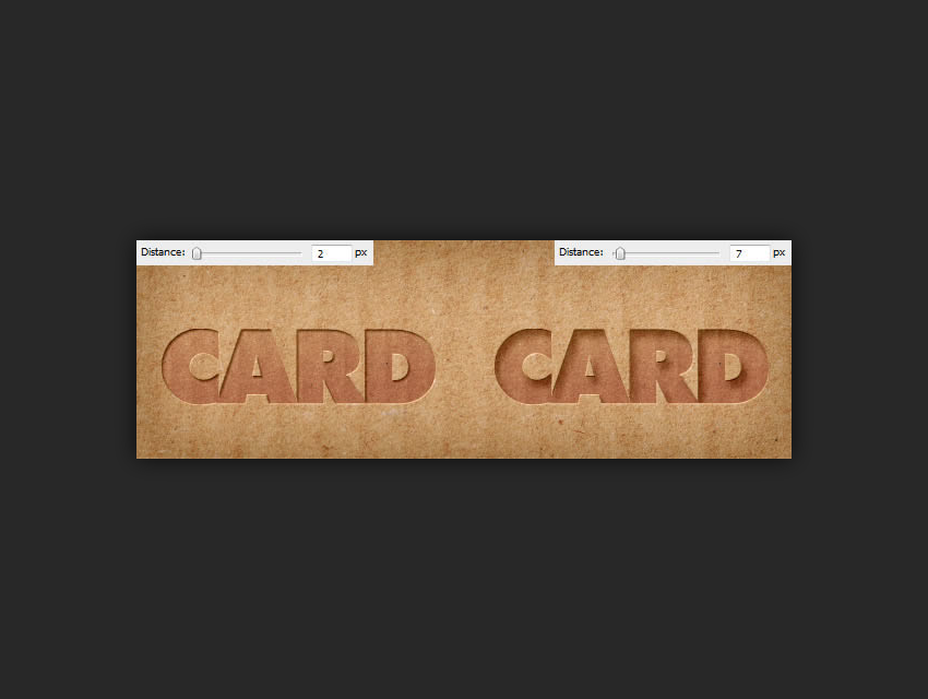 example of using different shadow distance levels